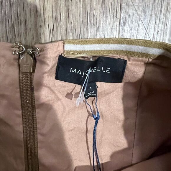 majorelle Double-Breasted khaki off shoulder Dress - Picture 5 of 10